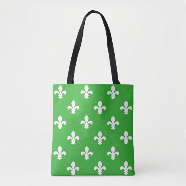 Bolsa Tote Limão-chave Sul de Algodão Fleur de Lys (Frente)