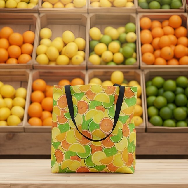 Bolsa Tote Limão de limão laranja (Criador carregado)