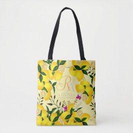 Bolsa Tote Limão Monograma Amarelo
