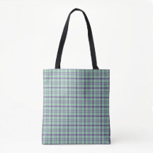 Lime Green Purple Plaid Classic Pattern