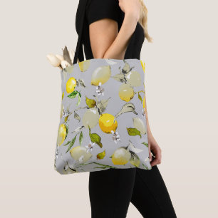 Bolsa Tote Limões de aquarela 18