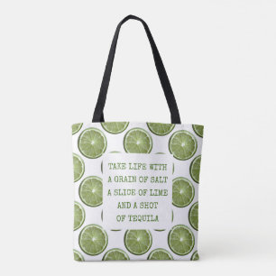 Bolsa Tote Limões e Poema Motivacional Tequila