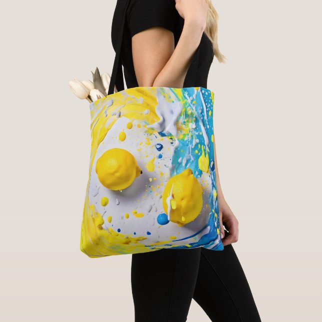 Bolsa Tote Limões em um Splash (Close Up)