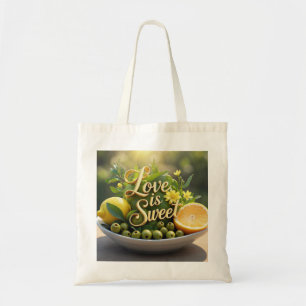 Bolsa Tote Limões ensolarados de Verão, azeitonas, fatias de 