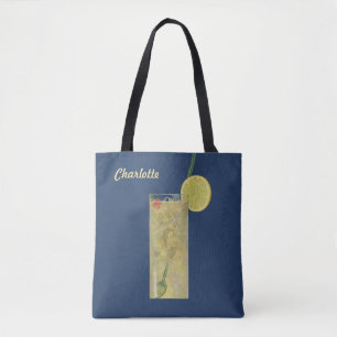 Bolsa Tote Limonada ou Refrigerante de Frutas Vintage, Bebida