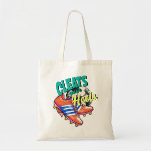 Bolsa Tote Limpa os calcanhares, futebol do futebol