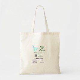 Bolsa Tote Limpador verde azul gitter limpo adicionar nome en