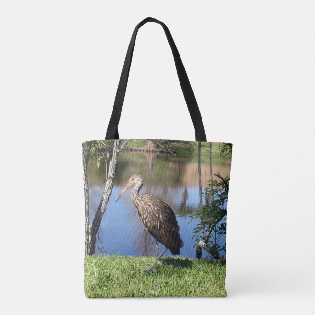 Bolsa Tote Limpkin - Fotografia da fauna selvagem - Saco de T (Verso)