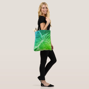 Bolsa Tote Linda borboleta de toalha azul verde