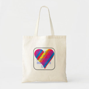 Bolsa Tote Linda citação com cor arco-íris