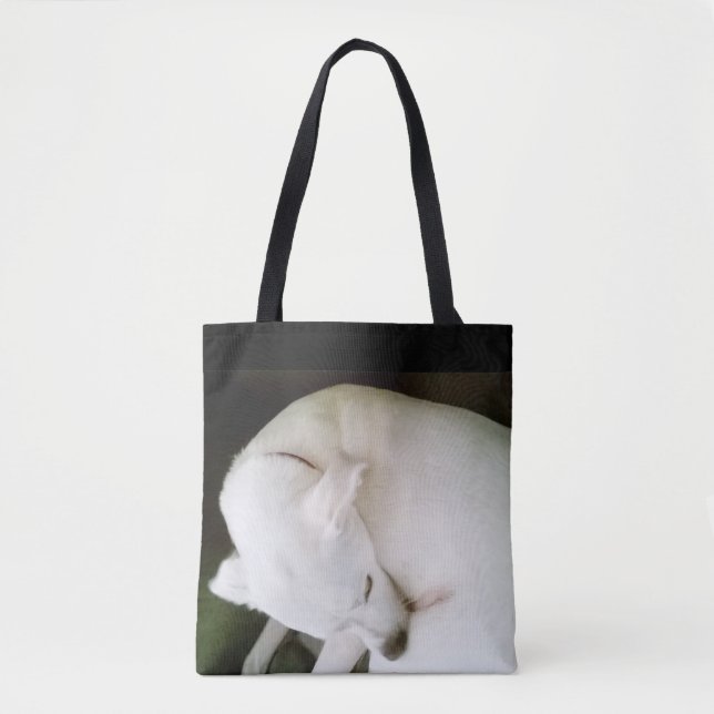 Bolsa Tote Linda e elegante Labrador Branco Polar Mix (Frente)