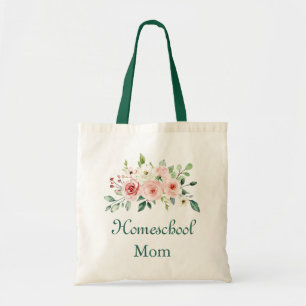 Bolsa Tote Linda escola doméstica Floral Mãe