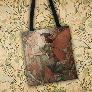 Bolsa Tote Linda Fada no estilo Art Nouveau