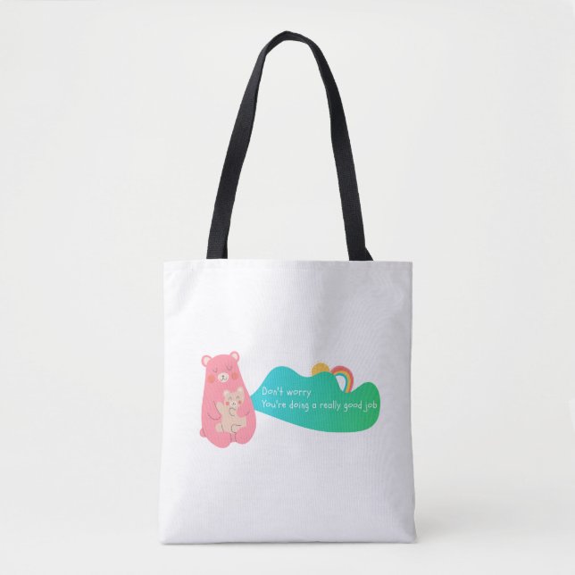 Bolsa Tote Linda família Bear (Frente)