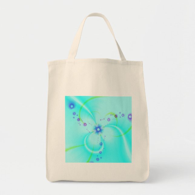 Bolsa Tote Linda Flor Azul (Frente)
