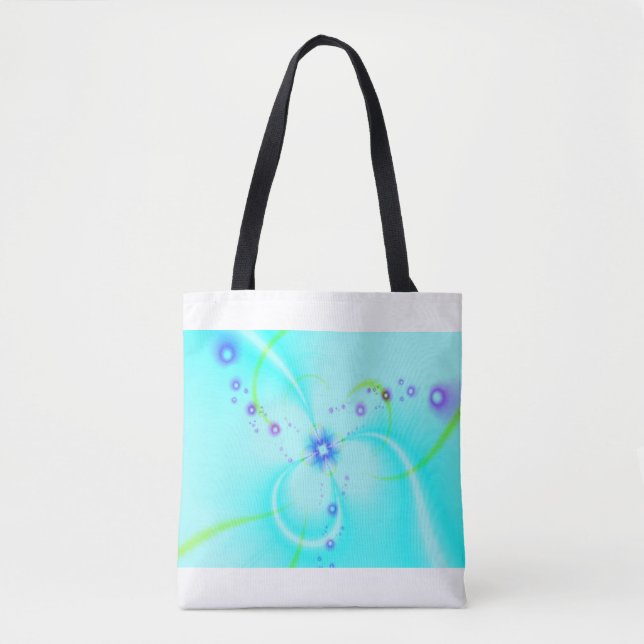 Bolsa Tote Linda Flor Azul (Frente)