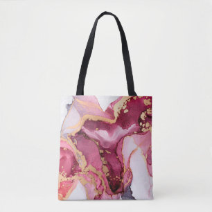 Bolsa Tote Linda formação oriental. Arte fluida, álcool