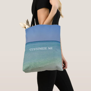 Bolsa Tote Linda Foto de Praia Férias de Verão Personalizadas