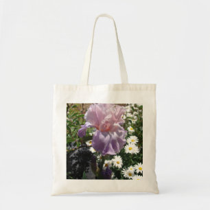 Bolsa Tote Linda Foto floral da Flor Roxo Iris