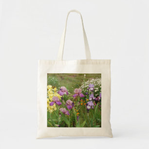Bolsa Tote Linda Foto floral da Flor Roxo Iris