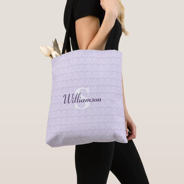 Bolsa Tote Linda Lilac Moderna Personalizada (Close Up)