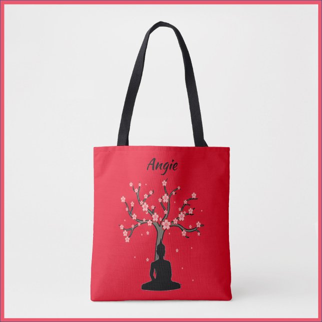 Bolsa Tote Linda Meditação Buda (Criador carregado)