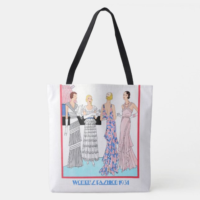 Bolsa Tote Linda moda de mulher 1931 (Frente)