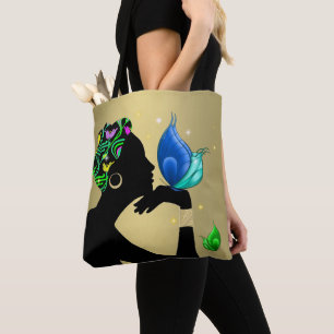 Bolsa Tote Linda Mulher Étnica Por Toda Impressão