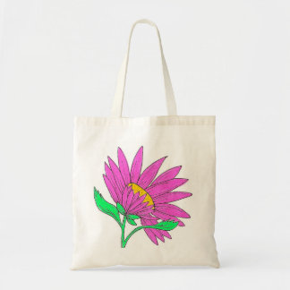 Bolsa Tote Linda Pintura De Flor Acrílica Cor-de-Rosa Whymisi