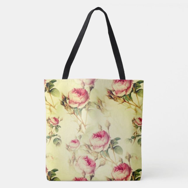 Bolsa Tote Linda Vintage Floral (Frente)