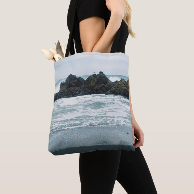 Bolsa Tote Linda vista de praia.... (Close Up)