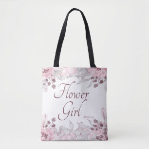 Bolsa Tote Linda Watercolor Floral Rosa