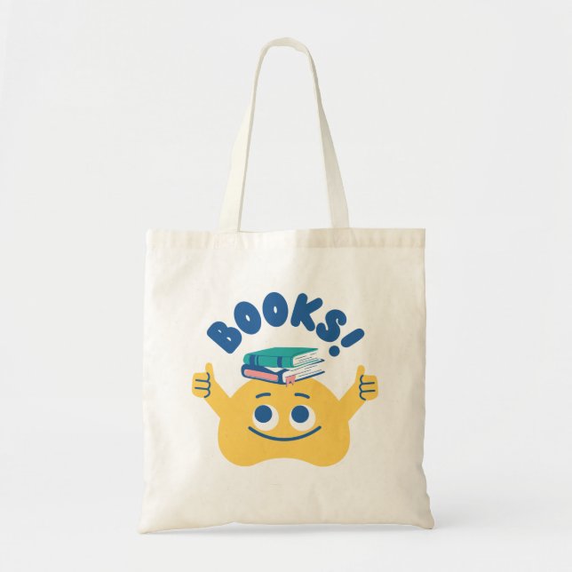 Bolsa Tote Lindas bolsas Lettering "Livros" (Frente)