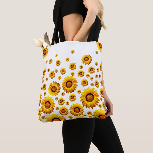 Bolsa Tote Lindas flores amarelas (Close Up)