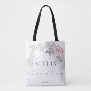 Bolsa Tote Lindas rosas rosa-claro, com pés descalços™