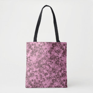 Bolsa Tote Lindas veias escuras e brilhantes de mármore rosa