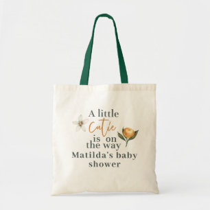 Bolsa Tote Lindinho Chá de Bebê Personalizado Citrino Laranja