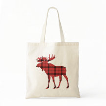 Lindo Alce Vermelho e Preto Xadrez Padrão Tartan