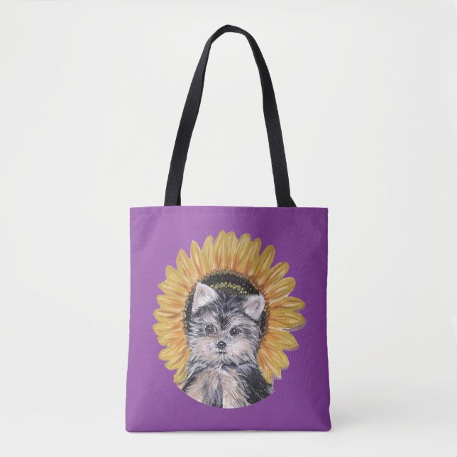 Bolsa Tote Lindo Cão Yorkie (Frente)