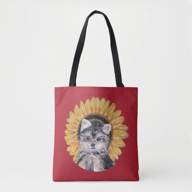 Bolsa Tote Lindo Cão Yorkie (Frente)