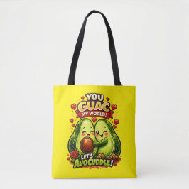 Bolsa Tote Lindo Design de Amor de Abacate no Dia dos Namorad