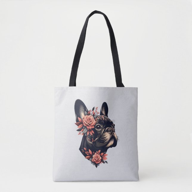 Bolsa Tote Lindo Frenchie artístico (Frente)