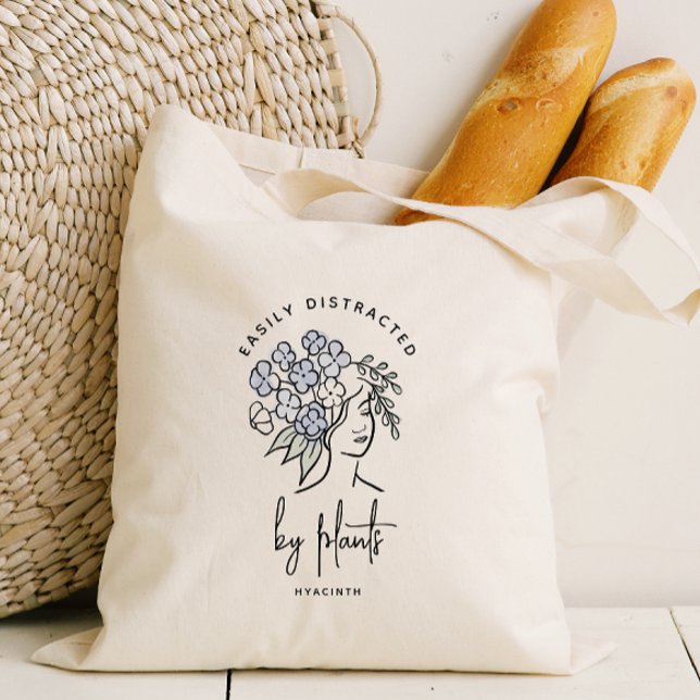 Bolsa Tote Lindo Jardineiro Distraído Floral Personalizado (Criador carregado)