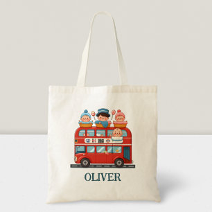 Bolsa Tote Lindo ônibus de dois andares de Londres e bebês en