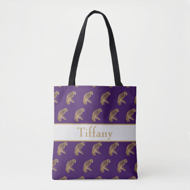 Bolsa Tote Lindo Papagaio Roxo (Frente)