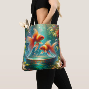Bolsa Tote Lindo Peixe Dourado Nowruz
