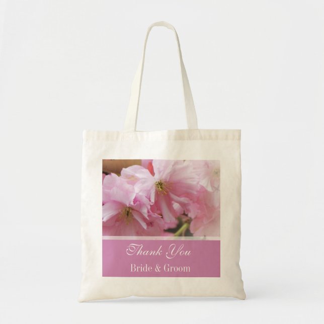 Bolsa Tote Lindo presente de casamento de primavera com flor  (Frente)