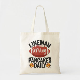 Bolsa Tote Lineman Servindo Pancakes Daily Funny Football Gif