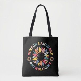 Bolsa Tote Linguagem Sunflower SLP Linguagem Patologista Gift