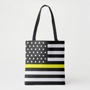 Bolsa Tote Linha amarela fina bandeira do expedidor
